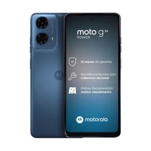 Smartphone Motorola Moto G24 Power 128GB 4GB+ 4GB Ram Boost AI Câmera Dupla 50MP + 2MP 6000 mAh - Azul