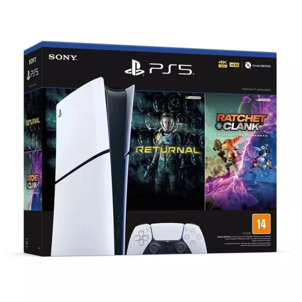 Console PlayStation 5 Edição Digital Slim com 2 Jogos