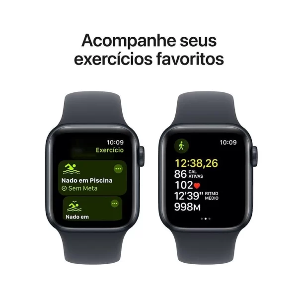 Apple Watch se gps Caixa meia-noite de alumínio – 40 mm Pulseira esportiva meia-noite – p/m - Imagem 7