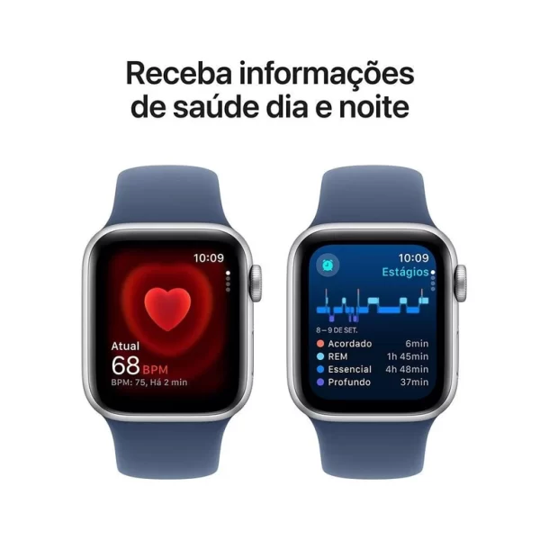 Apple Watch se gps Caixa prateada de alumínio – 40 mm Pulseira esportiva denim – m/g - Imagem 5